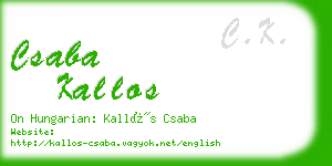 csaba kallos business card